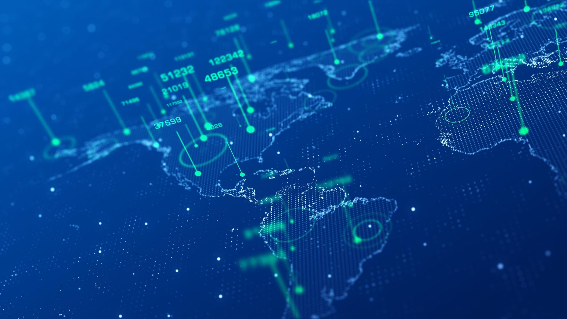 4K Networking map background (loopable)